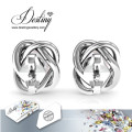 Destiny Jewellery Crystal From Swarovski Flower Shape Pearl Earrings